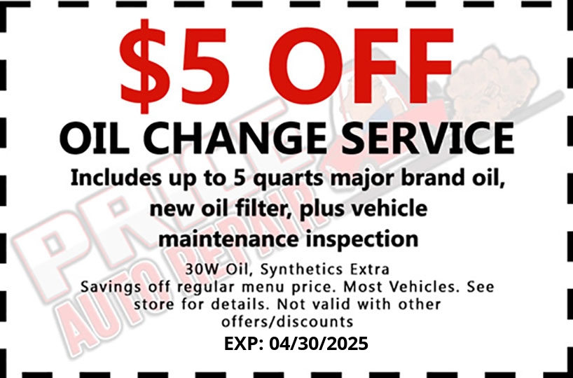 Specials for Price Auto Repair in Milford, IN - Coupon1